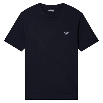 阿玛尼男士刺绣鹰标纯棉短袖T恤