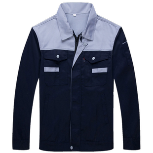 春秋长袖工作服套装男女士加厚阻燃纯棉上衣厂服电焊工劳保服定制