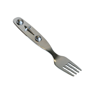 原创高颜值不锈钢叉勺甜品加厚餐具ins风mini勺子水果蛋糕小叉子