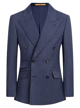 PYFZ戗驳领铅笔条西服套装西装男