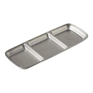 不锈钢多格碟烤肉调料碟三格碟小号味碟家用饺子蘸料碟小吃碟餐具