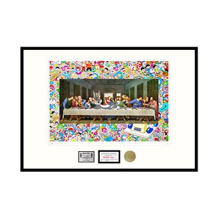 餐厅2025新款挂画村上隆最后的晚餐太阳花挂画安尼画廊玄关装饰画