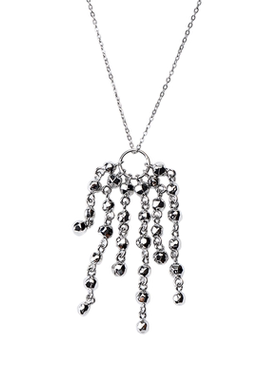 happyrim自留款out of label 镀白金流苏重工项链可拆卸链条