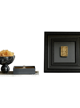 酒店样板间书房书柜中古装饰摆件