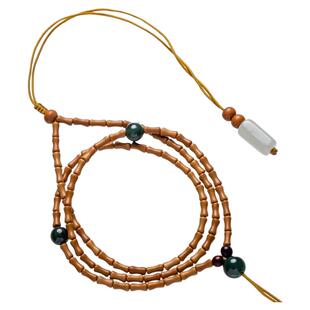 花素正品橄榄核小竹节吊坠绳玉佩玉坠吊坠挂绳女项链绳挂脖挂件绳