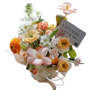 鲜花礼盒香槟玫瑰花束生日小时达郁金香上海花店同城速递思南香山