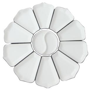 过年团圆陶瓷拼盘餐具组合抖音网红家用创意大尺寸圆桌菜盘子套装