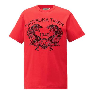 鬼塚虎休闲时尚简约宽松圆领T恤