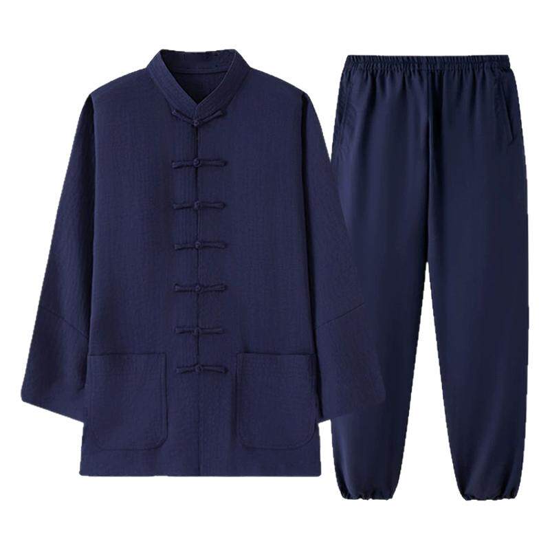 春夏武当太极服斜襟居士禅修道服