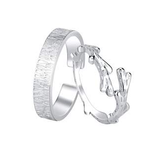 ParasKors PK树与藤情侣对戒山有木兮戒指纯银小众设计生日礼物