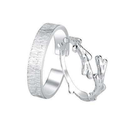 ParasKors情侣纯银树藤开口戒