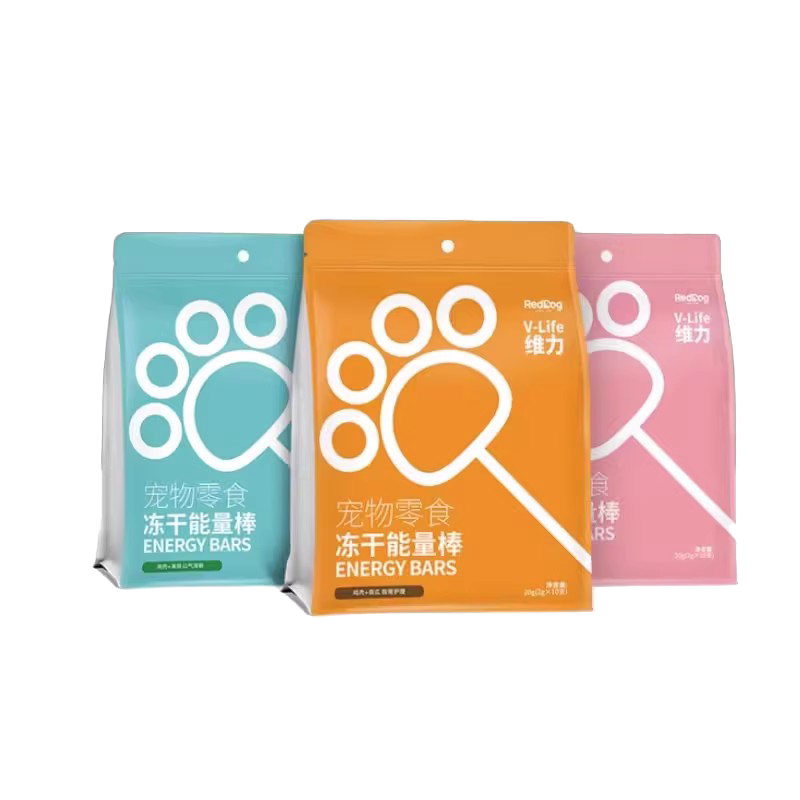 红狗冻干能量棒成幼猫咪狗狗营养零食逗喂磨牙鸡肉冻干棒棒糖10支
