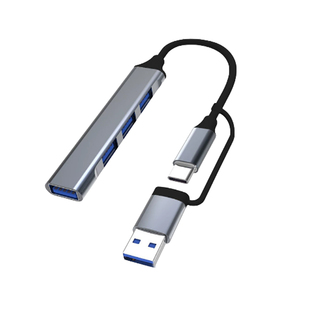 双接口扩展坞USB+type-C支持手机平板iPad电脑笔记本转换多接口USB HUB像机读卡器音频转换笔记本电脑