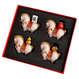 2026马上发财摆件礼盒装中式创意马上有钱桌面装饰品开业乔迁送礼