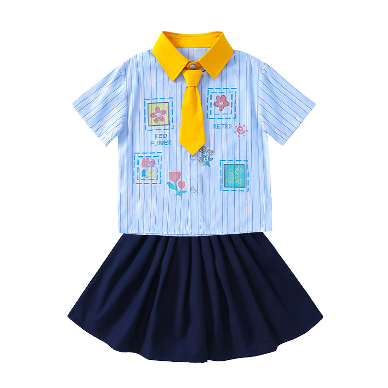 六一儿童节表演服夏季小学生班服校服园服合唱毕业照学院风演出服