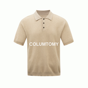 【羊毛混纺】2026夏季新款男士老钱风翻领短袖T恤高级珠地POLO衫