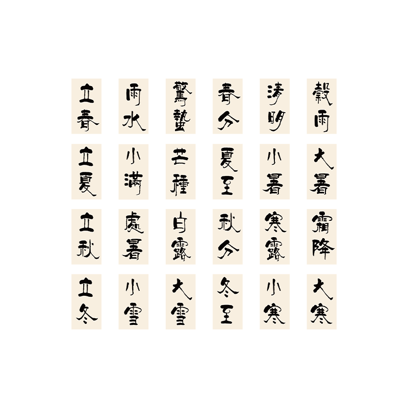 24节气二十四文化网红氛围布置墙面装饰画贴古风中医养生场景挂图