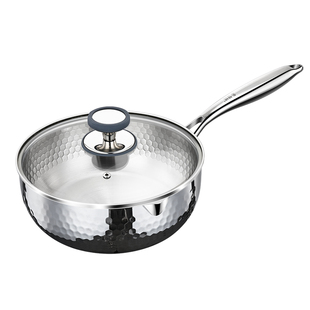 铿锵雪平锅316不锈钢家用第二代无涂层不粘宝宝辅食小奶锅煮汤锅