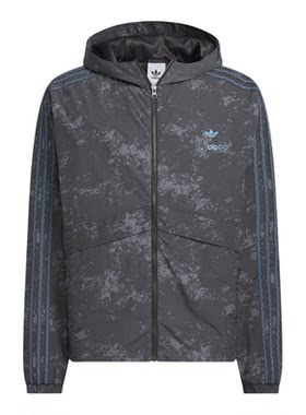 【自营】adidas阿迪达斯男彝族民族风休闲连帽外套风衣夹克KC1433
