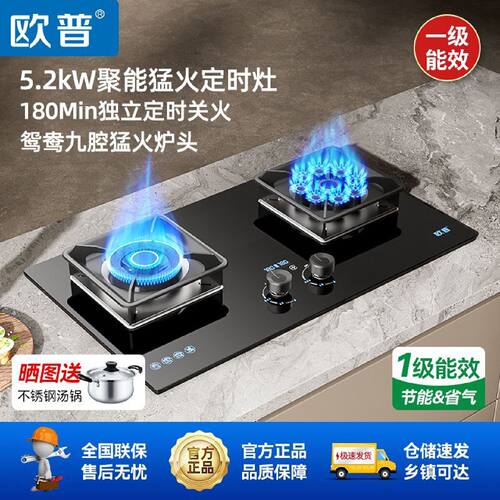 OPPLE欧普燃气灶双灶家用台嵌两用聚能猛火煤气灶节能定时炉灶具