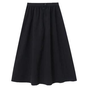 木岸muan定制北欧极简A字伞裙夏季极简百搭休闲半身裙女DS-8909