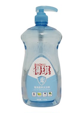 2瓶得琪餐具蔬果洗洁精瓶装家用洗碗液果蔬清洗剂实惠装海盐1kg