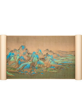 故宫淘宝千里江山图卷轴