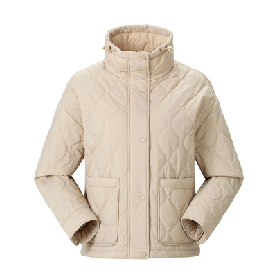 乐飞叶户外立领保暖棉服女