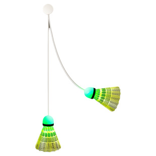 耐打发光羽毛球单人训练器自动回弹线吸盘回旋自打室内儿童练习器