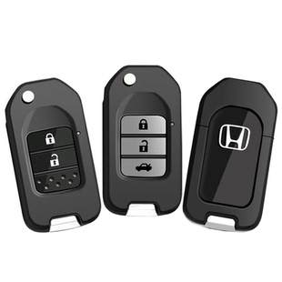 适用新本田飞度钥匙壳锋范XRV缤智哥瑞竞瑞汽车遥控折叠改装替换