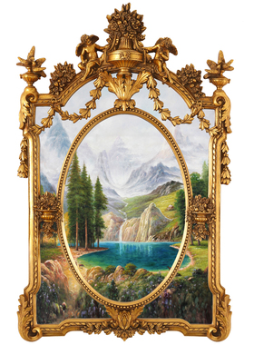 紫色风景地中海天鹅房子托马斯
