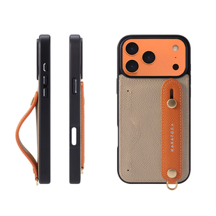 【头层牛皮】适用苹果17/16/15Promax手机壳新款支架挂绳腕带iPhone14/13女款男卡包真皮高级感E全包防摔Air