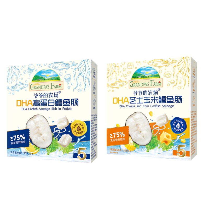 爷爷的农场DHA芝士玉米鳕鱼肠