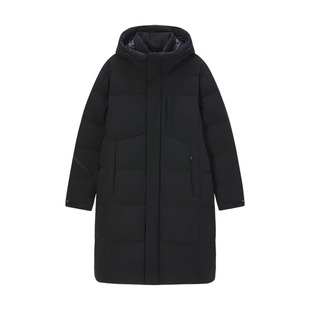 探路者羽绒服女长款过膝加厚保暖冬季户外防泼水蓄热男款羽绒外套