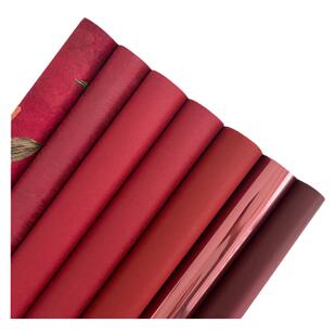 芯苼 新年喜庆包花纸系列红色鲜花婚礼花束手工diy花艺礼品包装纸