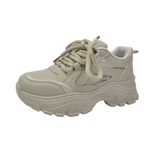 爆款显脚小厚底老爹鞋女春季增高炸街2026新款百搭休闲运动阿甘鞋