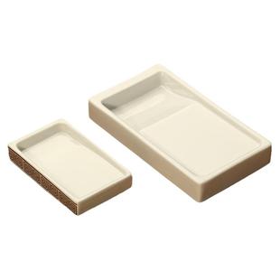 白瓷砚台陶瓷砚台 便携白砚台墨盒砚台学生用 小学生书法墨碟 小砚台 学生砚台小 小号专用墨宝