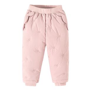 迷你巴拉巴拉女童宝宝羽绒裤高充绒量2025冬新款婴儿宝宝三防裤子