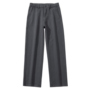 班尼路SK美式秋冬季阔腿加绒休闲裤男士宽松百搭潮流直筒长裤子MS