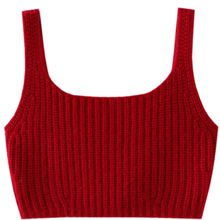 太好搭了！设计美学~100%纯山羊绒吊带背心女羊绒抹胸毛衣针织衫