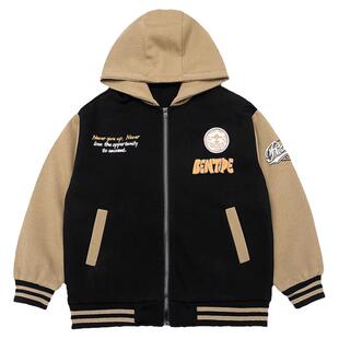 男童夹棉外套秋冬款2025新款中大童秋装男孩连帽儿童棒球服秋季潮