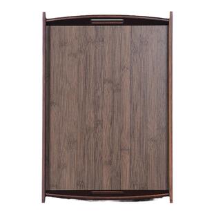 竹盘竹托盘木质托盘日式木盘子木盘放茶杯烧烤长方形带把家用茶盘