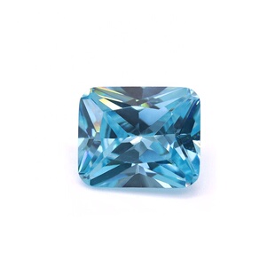 5A级长方形海蓝宝石戒面裸石蓝色戒指主石男女款蓝宝石裸钻未镶嵌