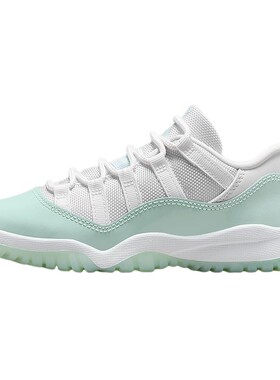 Nike耐克童鞋Jordan 11 AJ11白绿 低帮复古休闲篮球鞋580522-103