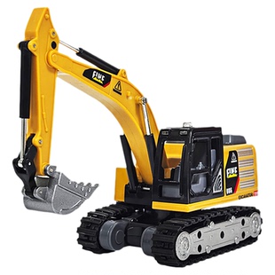 男生迷你挖掘机叉车玩具电脑桌面合金遥控车汽车模型摆件新年礼物