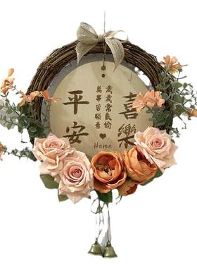 韩式客厅卧室门上装饰花环