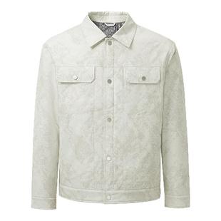 HLA/海澜之家山不在高羽绒服25秋冬新石墨烯按扣保暖仿牛仔外套男