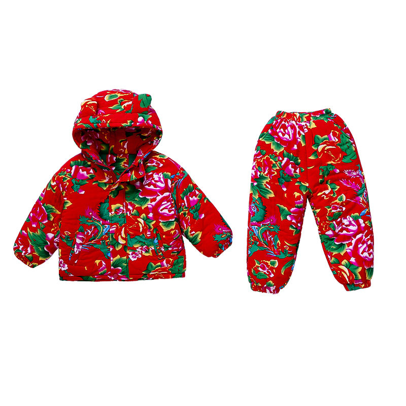 女童棉衣冬季新款儿童东北大花棉服外套休闲拜年服棉袄6-12岁童装