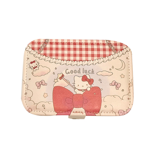 可爱KT猫首饰收纳盒女大容量旅行便携耳钉耳环戒指项链手饰品盒子