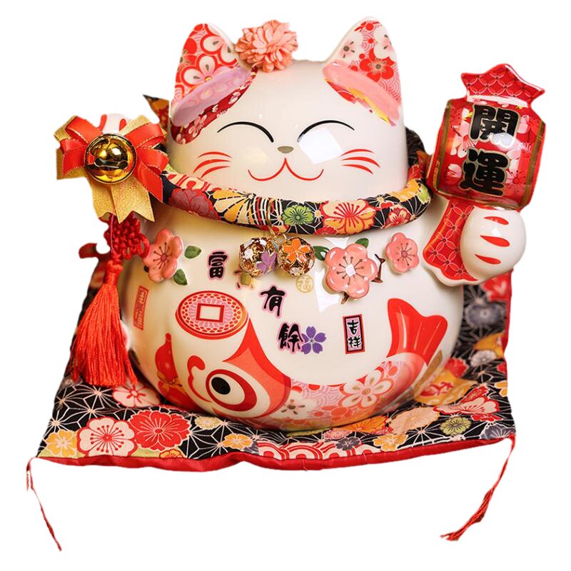 陶瓷招财猫送礼吉祥开运摆件